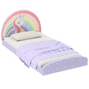 Twin Floor Bed Frame Upholstered Twin Size Kids Floor Bed with 210D Oxford Cloth Floor Mat by LJGDeals