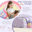 Twin Floor Bed Frame Upholstered Twin Size Kids Floor Bed with 210D Oxford Cloth Floor Mat