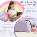 Twin Floor Bed Frame Upholstered Twin Size Kids Floor Bed with 210D Oxford Cloth Floor Mat by LJGDeals