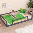 Twin Montessori Floor Bed with Safety Guardrails