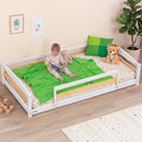 Twin Montessori Floor Bed with Safety Guardrails