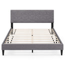 Twin/Full/Queen Size Bed Frame Modern Platform Bed with Linen Fabric Upholstered Headboard