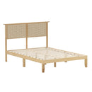 Twin/Full/Queen Size Bed Frame with Rattan Headboard by LJGDeals