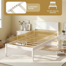 Twin/Full/Queen Size Sturdy Wooden Bed Frame with Headboard and Slat Support by LJGDeals
