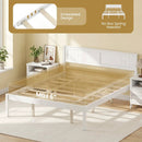Twin/Full/Queen Size Sturdy Wooden Bed Frame with Headboard and Slat Support by LJGDeals