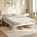 Twin/Full/Queen Size Sturdy Wooden Bed Frame with Headboard and Slat Support by LJGDeals
