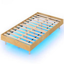 Twin/Full/Queen Size Floating Bed Frame with LED Lights for Bedroom by LJGDeals