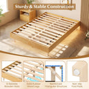 Twin/Full/Queen Size Floating Bed Frame with LED Lights for Bedroom by DirectDeals