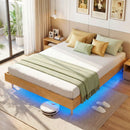 Twin/Full/Queen Size Floating Bed Frame with LED Lights for Bedroom by DirectDeals