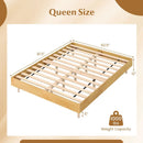 Twin/Full/Queen Size Floating Bed Frame with LED Lights for Bedroom by LJGDeals