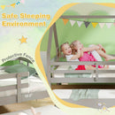 Twin House Bed with Trundle and Fence Rail by LJGDeals