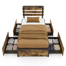 Twin Bed Frame with 4 Large Storage Drawers – Space by LJGDeals
