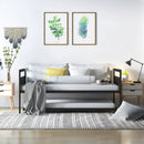 Twin Metal Daybed with Trundle Lockable Wheels-Twin Size by LJGDeals