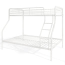 Twin Over Full Bunk Bed with Ladder and Full-length Guardrails