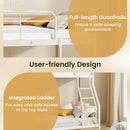Twin Over Full Bunk Bed with Ladder and Full-length Guardrails by LJGDeals