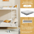Twin Over Full Bunk Bed with Ladder and Full-length Guardrails by LJGDeals
