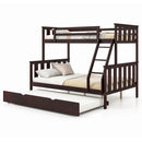 3-in-1 Twin Over Full Bunk Bed with Trundle and Ladder by LJGDeals