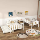 3-in-1 Twin Over Full Bunk Bed with Trundle and Ladder by LJGDeals