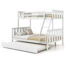 3-in-1 Twin Over Full Bunk Bed with Trundle and Ladder by LJGDeals
