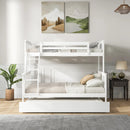 3-in-1 Twin Over Full Bunk Bed with Trundle and Ladder by LJGDeals
