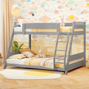 Twin Over Full Low Bunk Bed with Reversible Ladder by LJGDeals