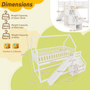 Twin Over Twin Bunk Bed with Slide and Staircase-White