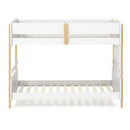 Twin Over Twin Bunk Bed with Convertible Design and Ladder