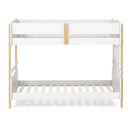 Twin Over Twin Bunk Bed with Convertible Design and Ladder by LJGDeals
