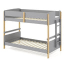 Twin Over Twin Bunk Bed with Convertible Design and Ladder by LJGDeals