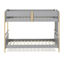 Twin Over Twin Bunk Bed with Convertible Design and Ladder