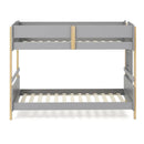 Twin Over Twin Bunk Bed with Convertible Design and Ladder by LJGDeals