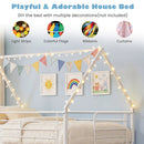 Twin Over Twin Metal Bunk Bed with Roof and Ladder by LJGDeals