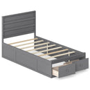 Twin Size Bed Frame with Storage Drawers and Headboard by LJGDeals