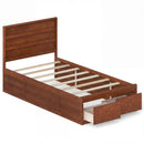 Twin Size Bed Frame with Storage Drawers and Headboard by LJGDeals