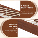 Twin Size Bed Frame with Storage Drawers and Headboard