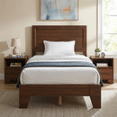 Twin Platform Bed Frame with Headboard - No Box Spring Needed by DirectDeals