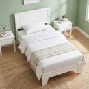 Twin Platform Bed Frame with Headboard - No Box Spring Needed by DirectDeals