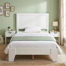Twin Platform Bed Frame with Headboard - No Box Spring Needed by DirectDeals