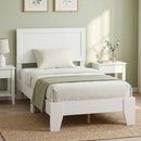 Twin Platform Bed Frame with Headboard - No Box Spring Needed by DirectDeals