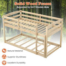 Twin Size Bunk Bed with High Guardrails and Integrated Ladder by LJGDeals