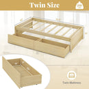 Twin Size Captain Bed with 2 Drawers and Slats Support by LJGDeals