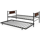 Twin Size 2-In-1 Daybed Frame with Pullout Trundle by LJGDeals
