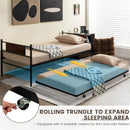 Twin Size 2-In-1 Daybed Frame with Pullout Trundle by LJGDeals