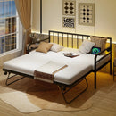 Adjustable Metal Twin Size Daybed with Charging Station and LED Light by LJGDeals