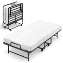 Twin Size Folding Bed with 5-Inch Mattress Rollaway Guest Bed with Memory Foam Mattress by LJGDeals