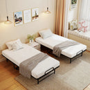 Twin Size Folding Bed with 5-Inch Mattress Rollaway Guest Bed with Memory Foam Mattress by LJGDeals