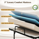 Twin Size Folding Bed with 5-Inch Mattress Rollaway Guest Bed with Memory Foam Mattress by LJGDeals