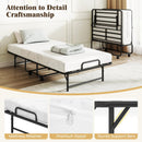 Twin Size Folding Bed with 5-Inch Mattress Rollaway Guest Bed with Memory Foam Mattress by LJGDeals