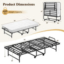 Twin Size Folding Bed with 5-Inch Mattress Rollaway Guest Bed with Memory Foam Mattress by LJGDeals