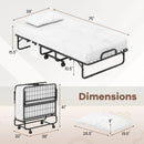 „ÄêFree $29 Pillow with Bed Purchase„ÄëTwin Size Folding Bed with 5 Inch Mattress by LJGDeals